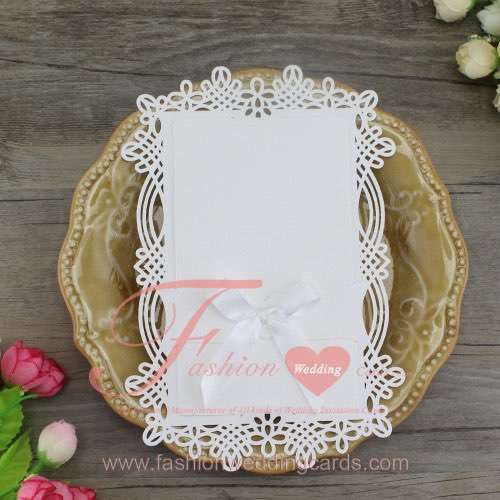 Elegant Blank Laser Cut Wedding Invitations Cheap
